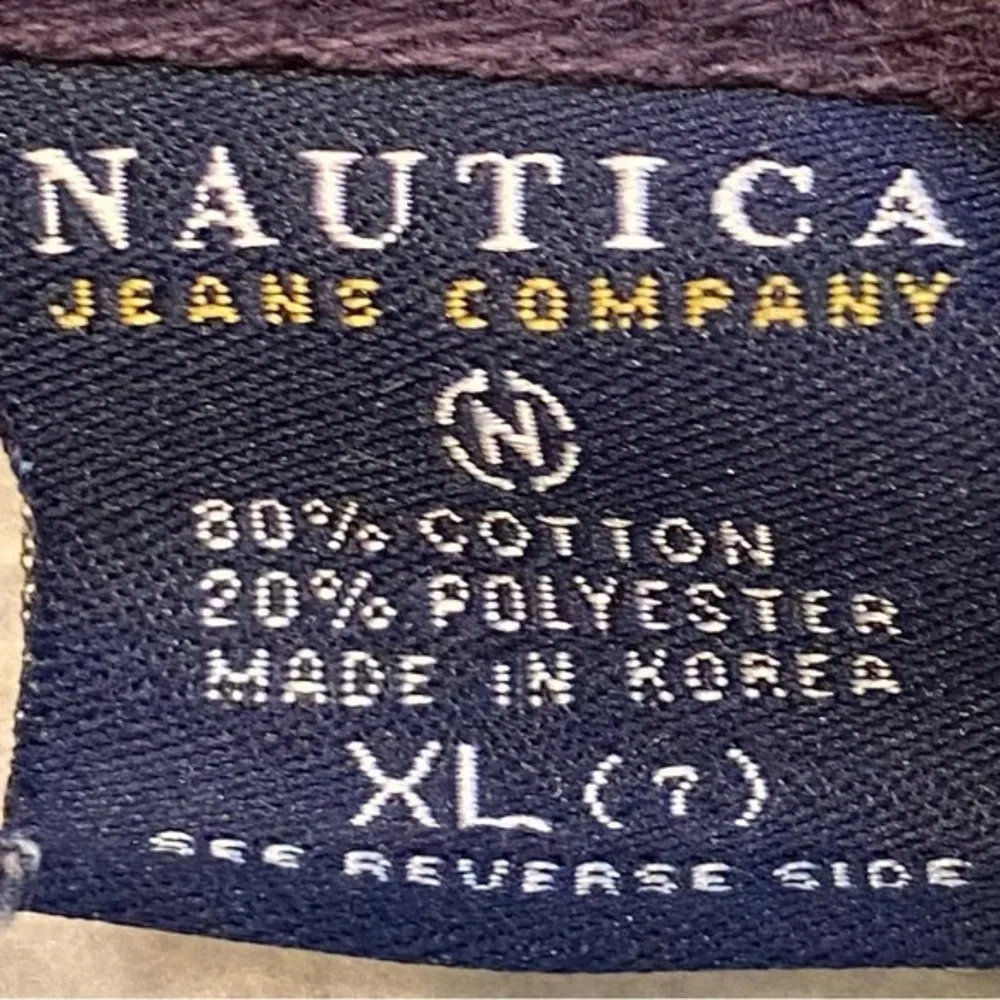 Vintage Nautica Youth XL Size 7 Gray Hoodie Pullover‎